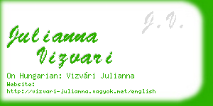 julianna vizvari business card